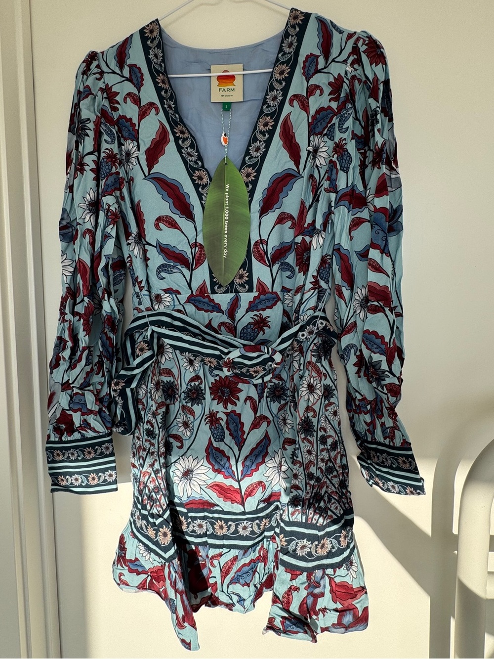 Farm Rio Blue Floral Dress - Picture 12 of 15